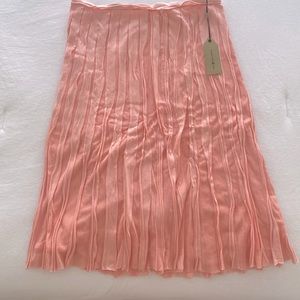 MAX STUDIO SPECIAL EDITION // Rosy Peach Pleated Cotton Skirt